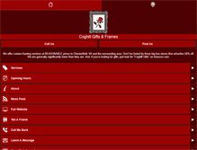 Tablet Screenshot of coghillgiftsandframes.com